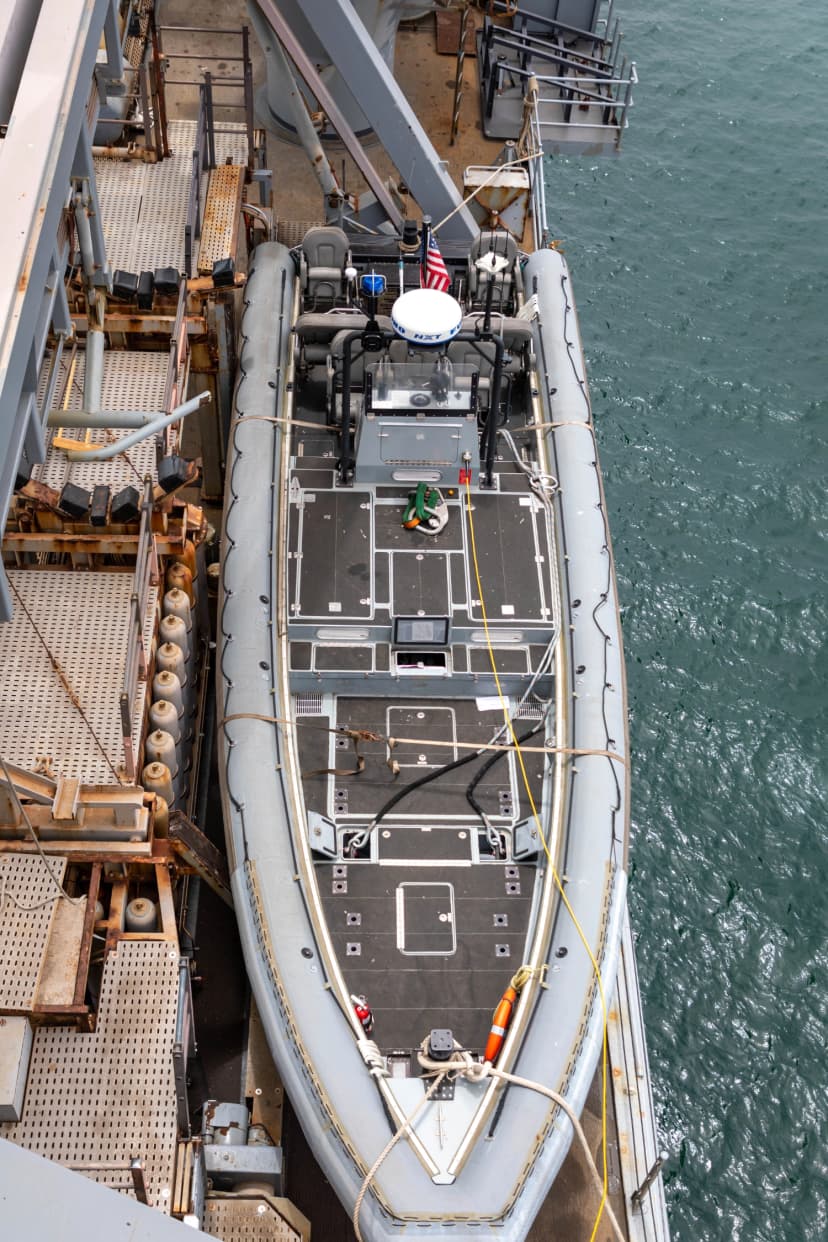 RHIB on the ship used in boat operations