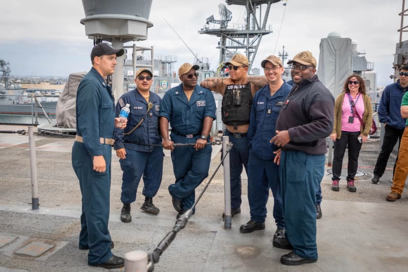 Group of sailors talking