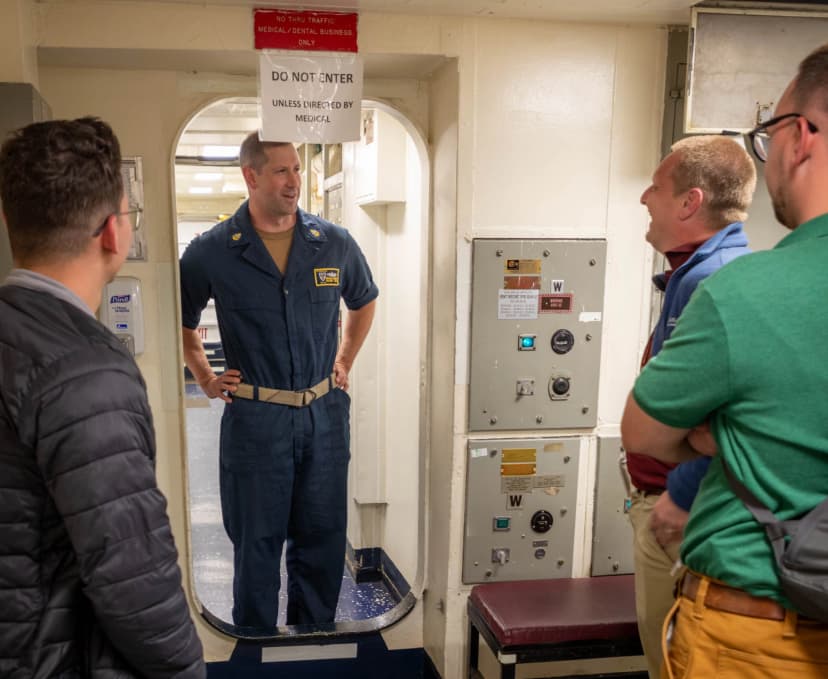HMC Bryan in the medical section of the ship