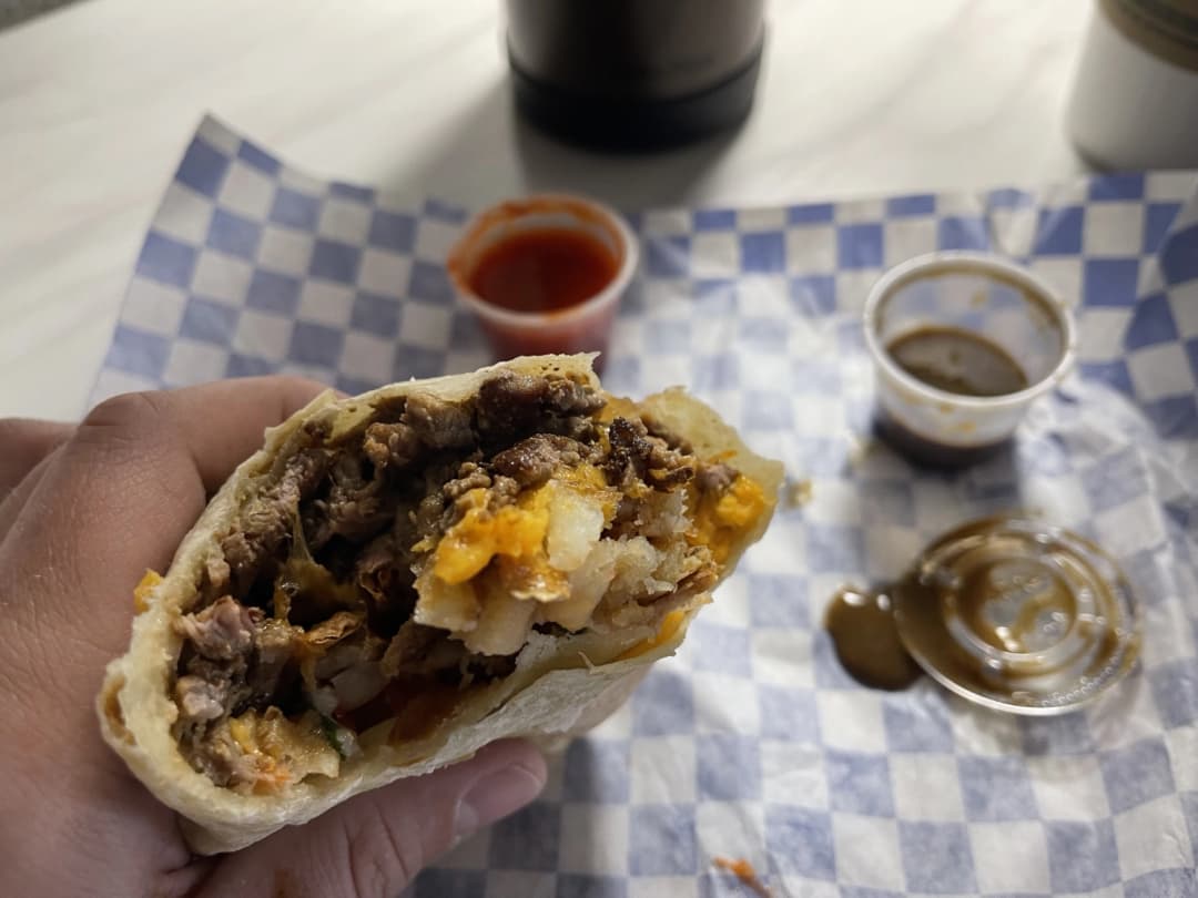 Burrito from Tonys fresh mexican restaurant