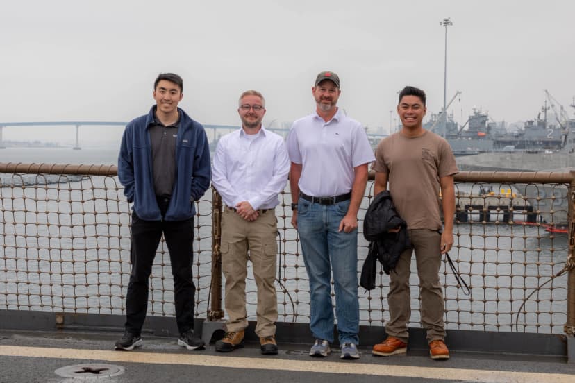 The four scientists to sea from NIWC-PAC