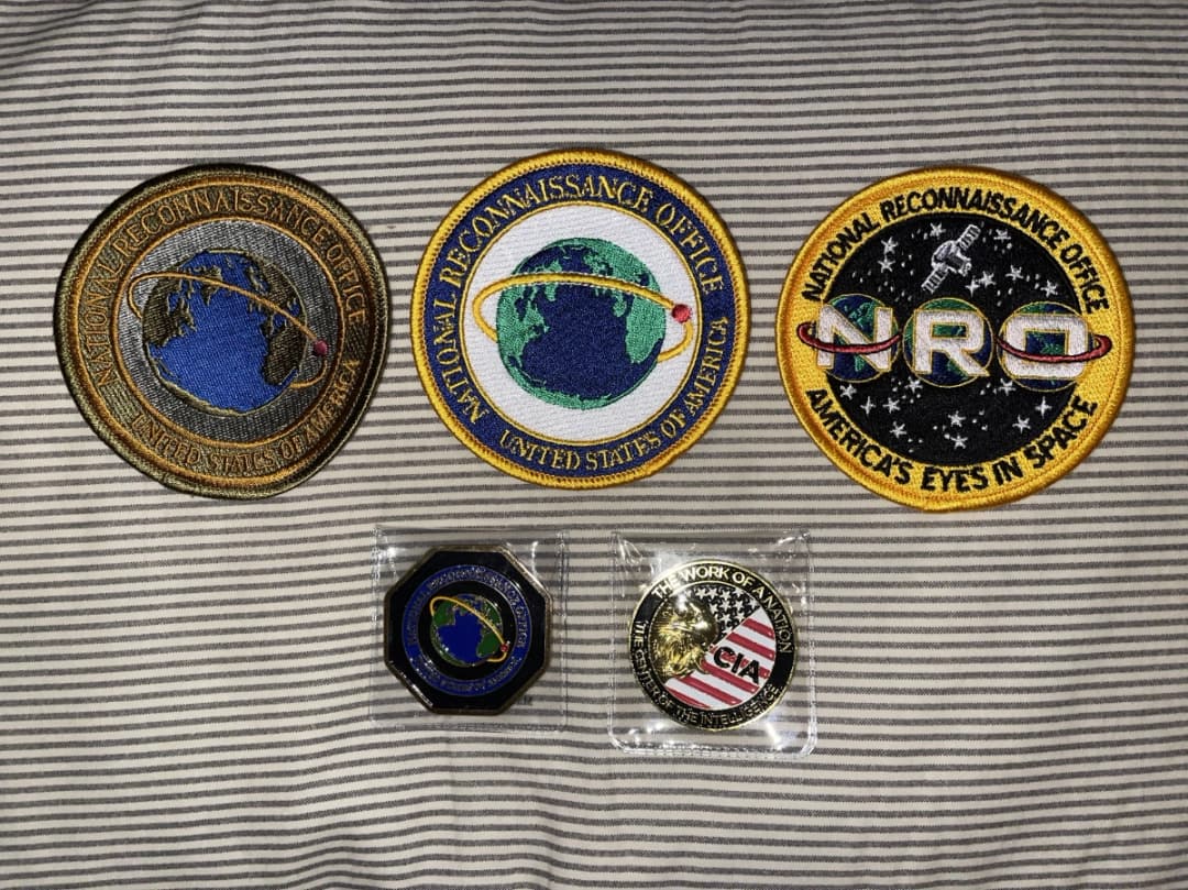 NRO patches and coins