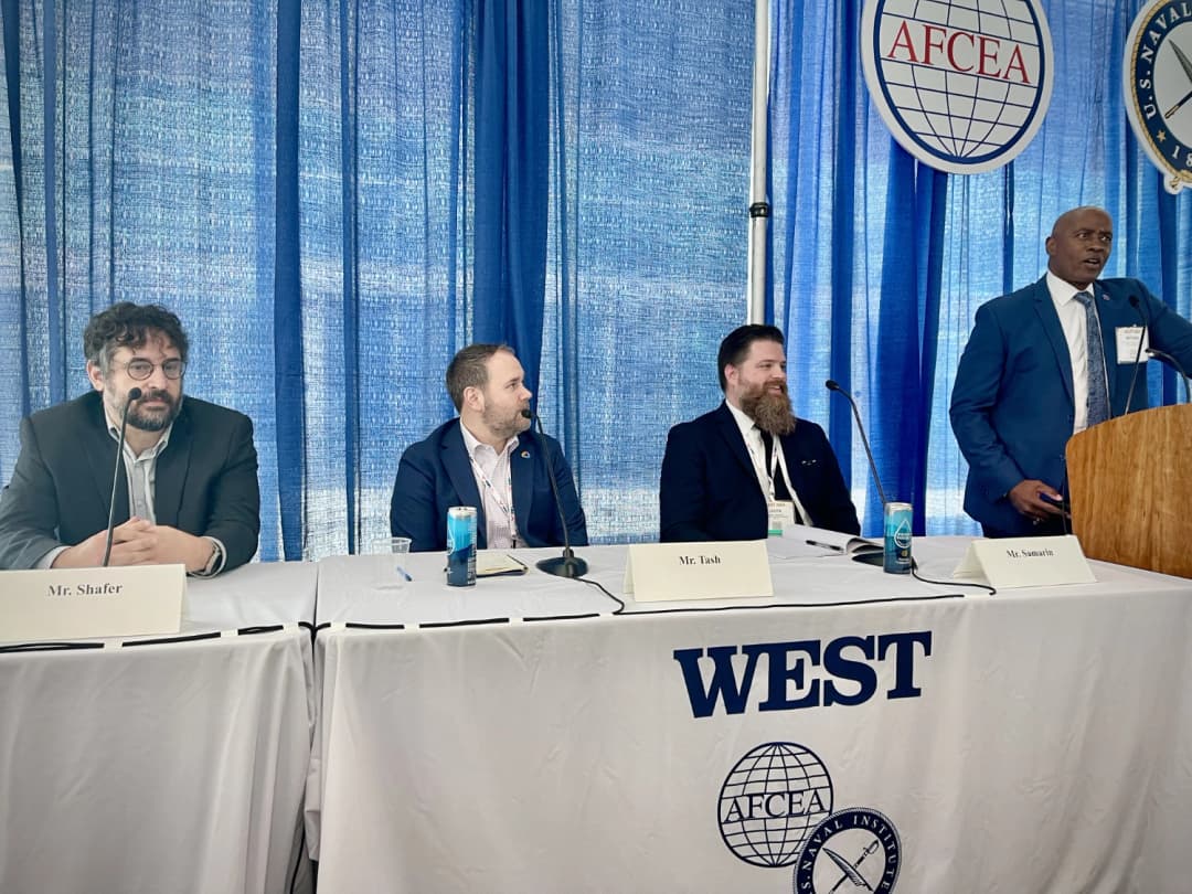 Panel discussing Challenges with Software Modernization and the Navy at WEST 2024