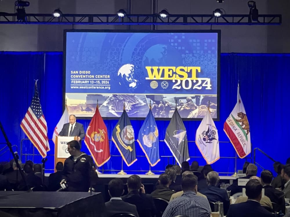 The Hon. Carlos Del Toro speaking at WEST 2024