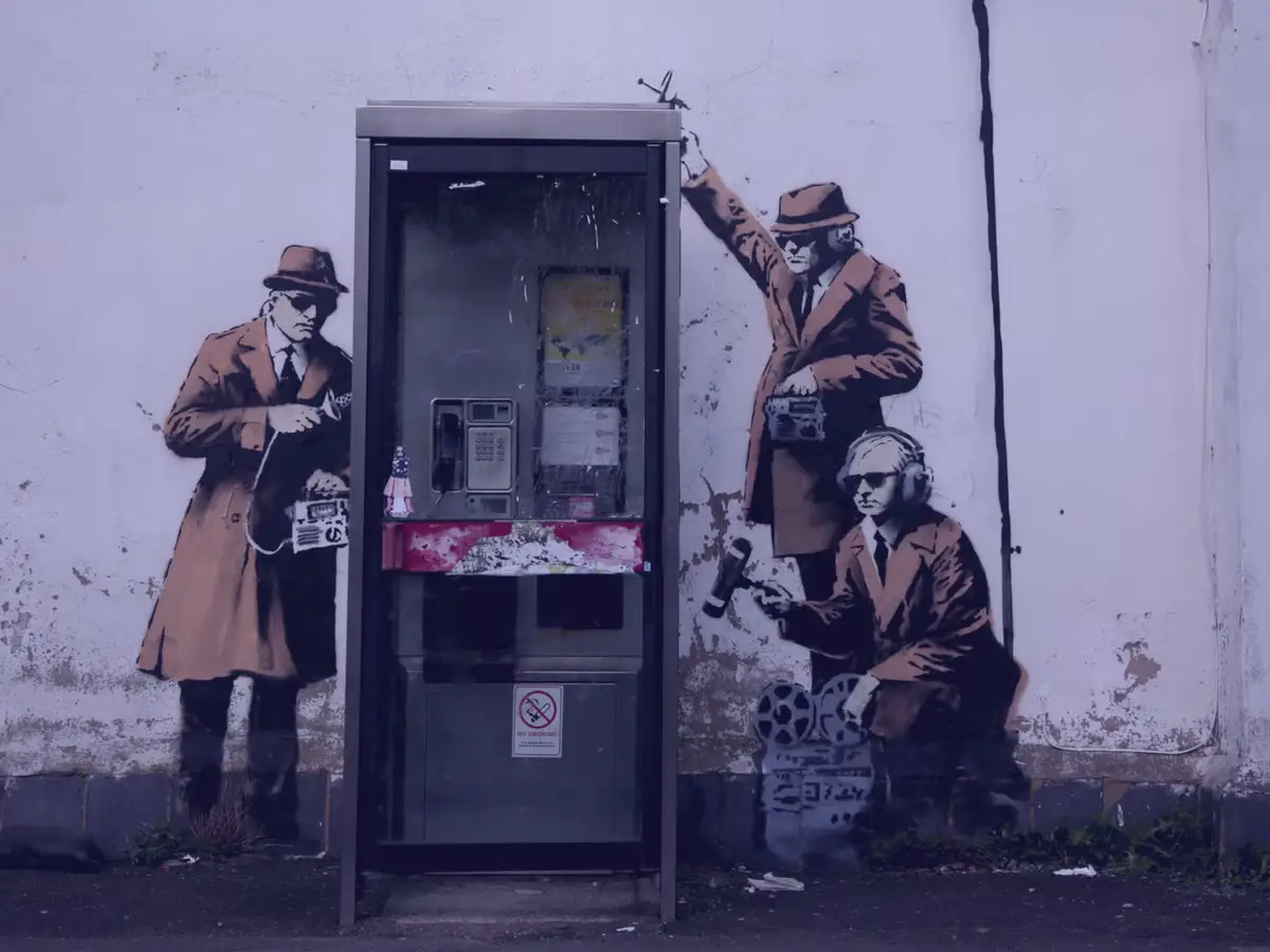 Banksy's Spy Booth Artwork
