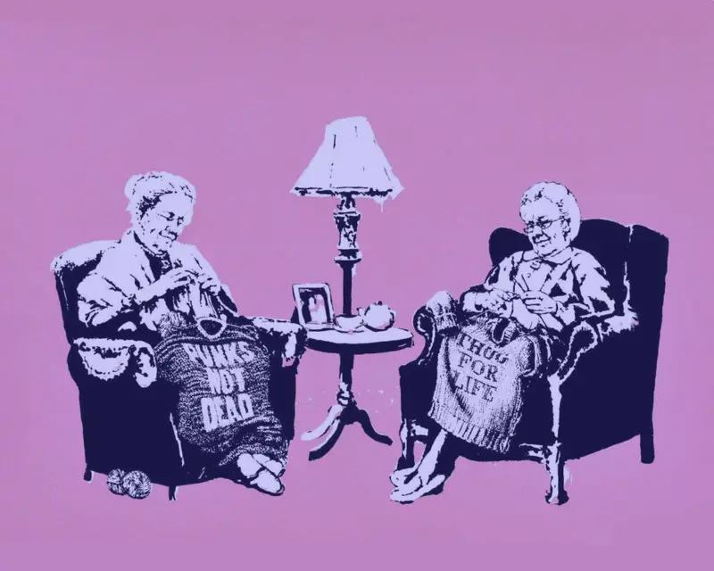 Banksy's Grannies Artwork