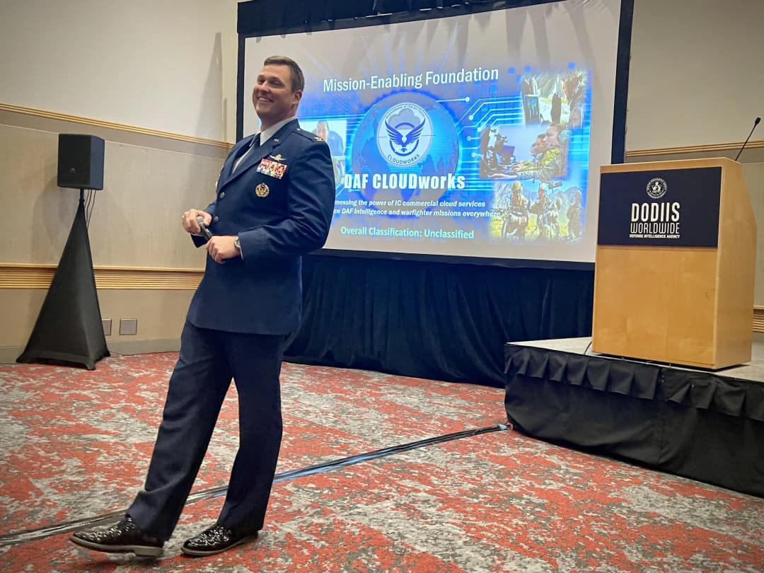 Robert Williams speaking at DODIIS Worldwide 2023