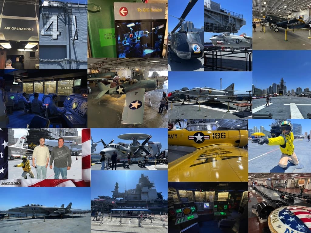 USS Midway Museum Collage Pictures